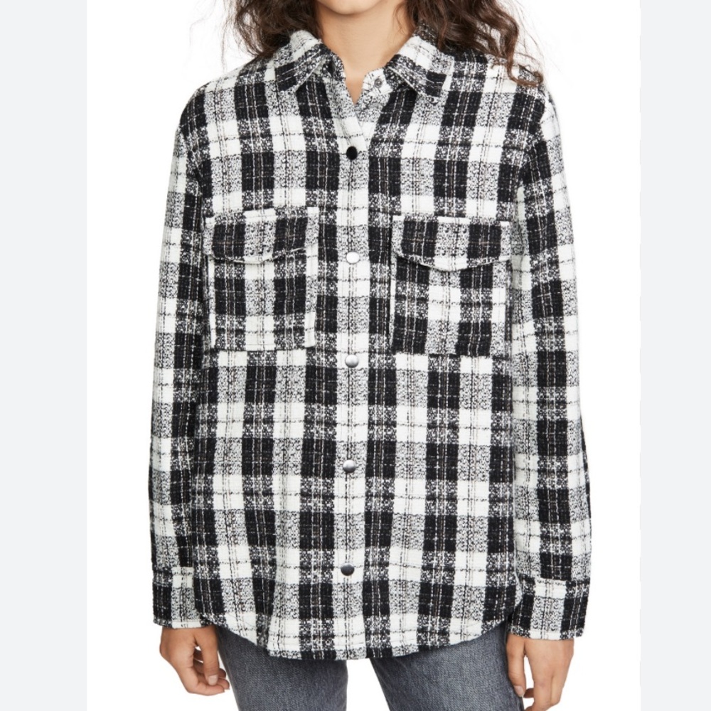 BB Dakota Tweed snap closure Shacket/Shirt